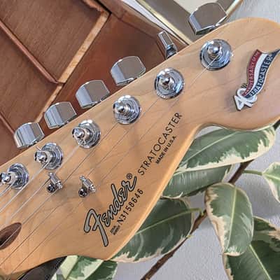 Fender 40th Anniversary American Standard Stratocaster 1993-1994 RARE Custom Color Limited Special Edition FSR CARIBBEAN MIST Time Capsule CASE QUEEN Aqua Marine Ocean Blue Green Turqoise USA Strat Vintage 90s Guitar image 4