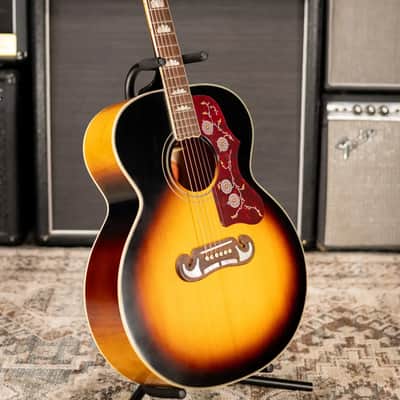 Epiphone J-200 Acoustic/Electric Guitar - Aged Vintage Sunburst Gloss - Used image 13