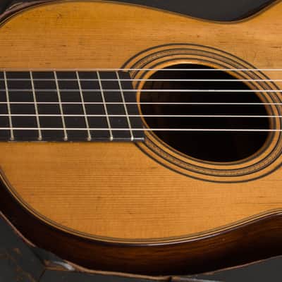 C. F. Martin  2-18 Flat Top Acoustic Guitar,  c. 1880, period black coffin case. image 14