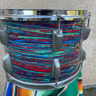 Ludwig No. 944 Classic 9x13" Rack Tom with Keystone Badge 1968 - Psychedelic Red image 13