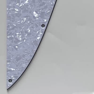 For Fit Gibson Firebird Red Logo Style Guitar Pickguard Scratch Plate 4 Ply White Pearl image 1