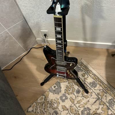 Silvertone 1478 Reissue 2010s - Red Silver Flake Burst image 4