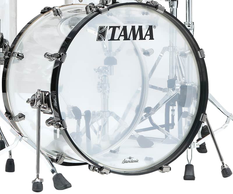 Immagine Tama MBAB22DZBN-CI  Starclassic Mirage 50th Anniversary Bass Drum 22" x 16" - Crystal Ice/Black Nickel HW/without Tom Holder - 1