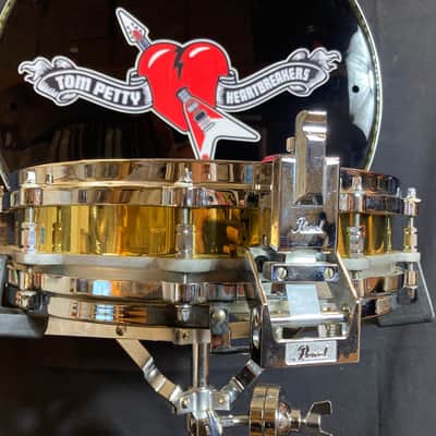 Steve Ferrone's Tom Petty and The Heartbreakers, Pearl - 3.5x14" Brass Free Floating Piccolo Snare Drum 1990's image 12