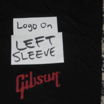 new A+ (with hang tag) genuine Gibson Firebird T-Shirt L (Large), Black with Red Graphic, 60% Cotton / 40% Polyester - short sleeve GIBS-GA-FBBML (GA-FBBML) UPC # 711106533902 image 9