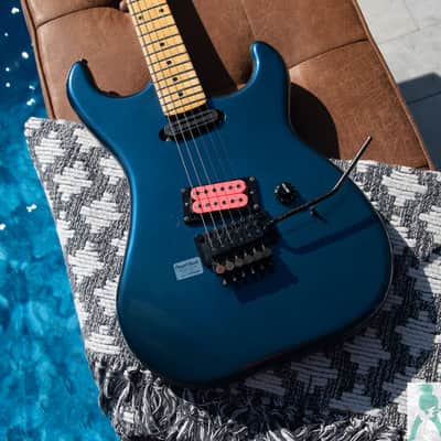1980's Kramer JK 1000 Made by ESP! - Dimarzio Pickups - Original Floyd Rose Tremolo - Blue Metallic - Made in Japan - Pro Set Up! (Perfect frets/Action/Intonation) - Super Strat Shred Master Supreme! image 1