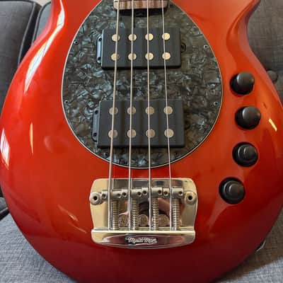 Ernie Ball Music Man Bass Guitar Bongo 4 serial F18900 Dual Humbucker "HH" configuration) circa 2004–2005 - Lava Pearl image 2