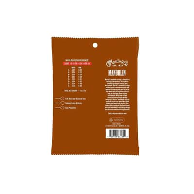 Martin M470 Phosphor Bronze Mandolin Strings - Light .010-.034 image 2
