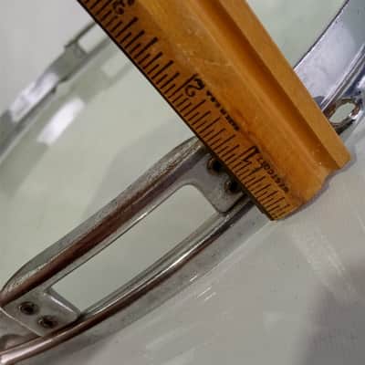 *Slingerland 15" Radio King Resonant Snare Drum Rim/Hoop Chrome Rivets Brass COB image 7