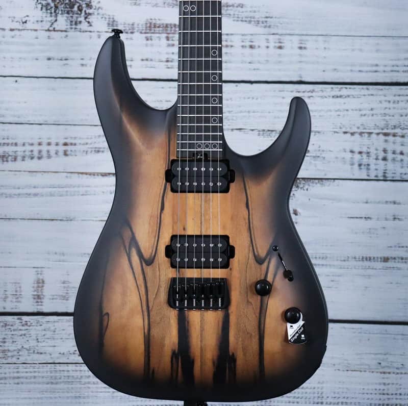 Schecter C-1 Pale Moon Electric Guitar | Natural Satin with Black Burst image 1