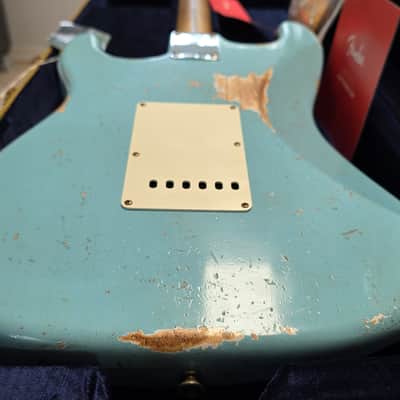 Fender 1955 Stratocaster Custom Shop Heavy Relic BRAND NEW Daphne Blue American Vintage 55-1956 50s 1950's USA 1 of 1 Limited Edition Master Aged Roadworn Ash Guitar image 14
