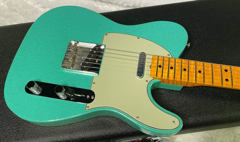 NEW! Fender Custom Shop Flamethrower Telecaster Custom - NOS - Modern Specs - Texas Special Pick-Ups - AAAA Flamed Neck - Seafoam Green Sparkle - Authorized Dealer - 7.6lbs - G07120 image 1