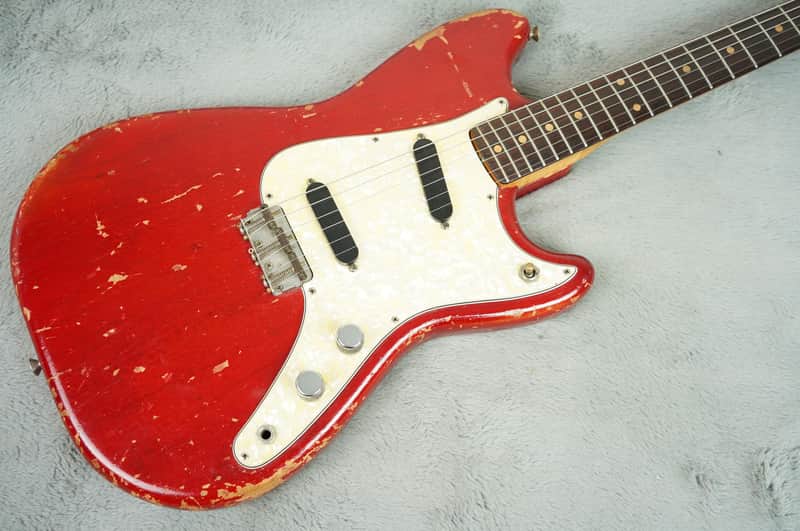 1964 Fender Duosonic, Translucent Red, Mahogany Body + OHSC image 1