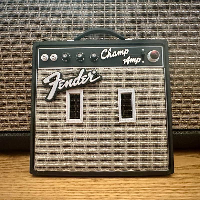 Bbguitar Fender Champ Amp Inspired Switch Plate 2025 - Blackface image 1