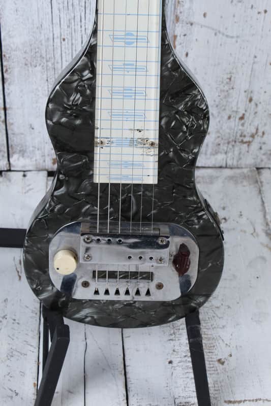 Loney Music Vintage 1950s Lap Steel Electric Guitar with Original Chipboard Case image 1