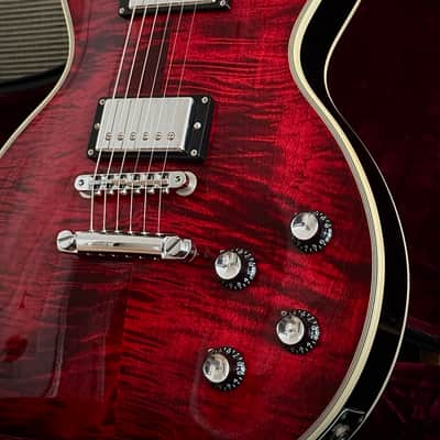 Gibson Custom Shop Les Paul 1968 Custom Fire Tiger Aus Erstbesitz, Flamed Top, nur 4,24kg, div. Upgrades! 2010 - Red Fire Tiger Flame image 4