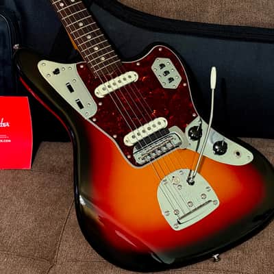 Fender Vintera III Mid '60s Jaguar with Fender Deluxe Gig Bag and case candy 2026 Model in 3-Color Sunburst image 2