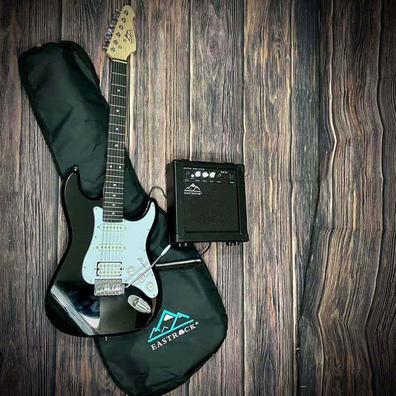 East Rock 39 inch Full Size Electric Guitar Kit for Beginner Starter with 10w Amplifier, Bag, image 1
