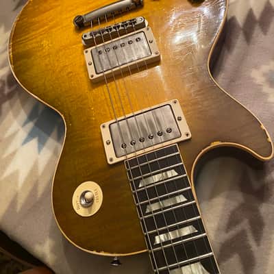 Left handed Gibson Les Paul R9 Murphy Lab Ultra Heavy aged Carmelita neck 8.6 lbs !! image 4