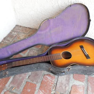 Slingerland May Bell Parlor Guitar Sunburst 1930's Vintage image 24