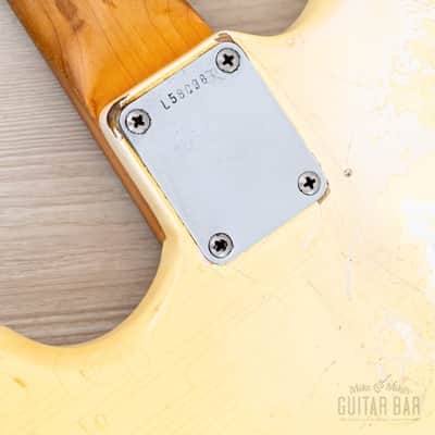 1965 Fender Mustang Vintage Offset Guitar Olympic White w/ Case image 15