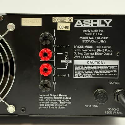 Ashly FTX-2001 Series III 1000W Stereo Power Amplifier image 6