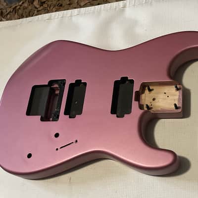 2018 Charvel Mexico Pro Mod 2H Satin Pink Guitar Body Floyd Ready image 2