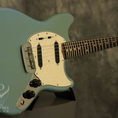 1964 Fender DUO-SONIC II Blue with '66 body CLAY DOTS + L-PLATE + '64 pickups image 12