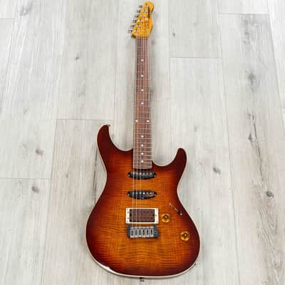 Fibenare Roadmaster FB Guitar, Flame Maple Neck, HSS Pickups, Tobacco Sunburst image 2