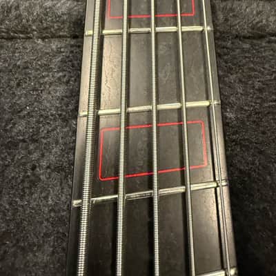 Alusonic The Doom 5 - Red/black flamed aluminum Headless Multiscale bass image 4