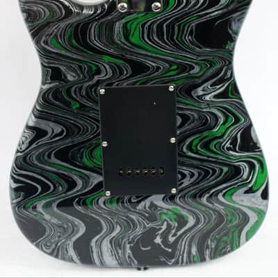 Custom Swirl Painted and Upgraded Arbor Strat Style Electric Guitar image 4