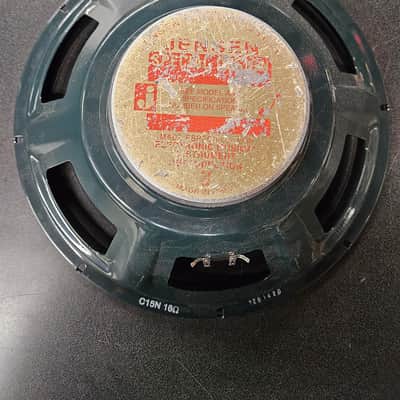 Jensen C15N Vintage Ceramic 15" 50-Watt 8ohm Guitar / Bass Speaker 2010s - Green image 1