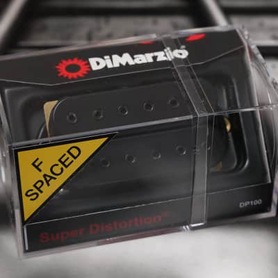 DiMarzio DP100FBK Super Distortion F-Spaced Humbucker - Black / Black Pole Pieces