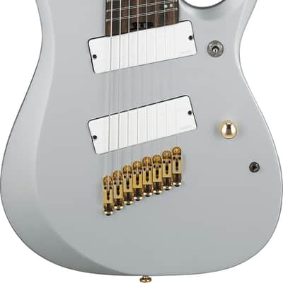 Ibanez RGDMS8 Axe Design Lab 8-String Multi-Scale Electric Guitar, Ebony Fingerboard, Classic Silver Matte image 2