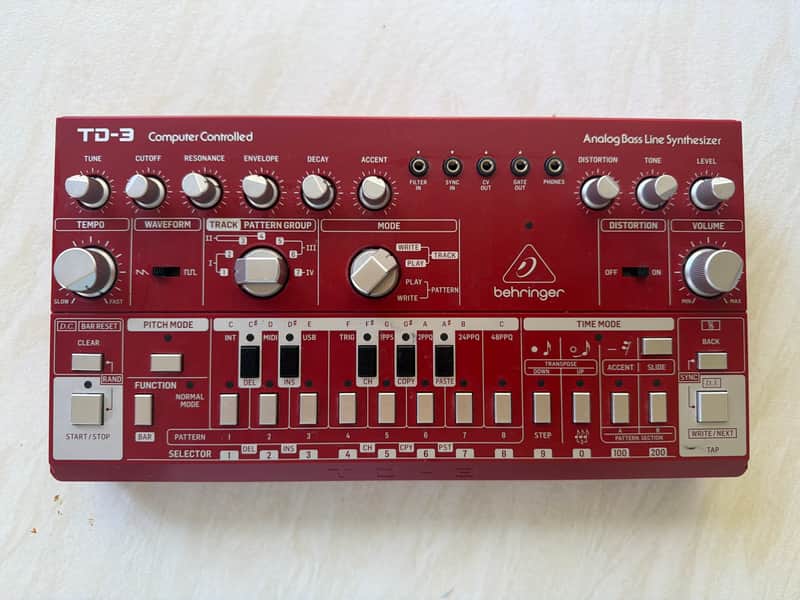 Behringer TD-3 Analog Bass Line Synthesizer 2019 - Present - Transparent Red image 1