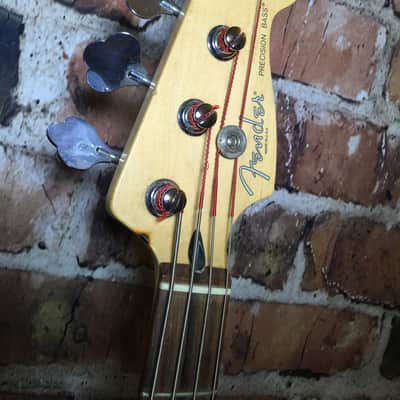 Fender Precision P Bass - Relic Black 2003 W/HSC - Gold Pickguard. USA relic image 16
