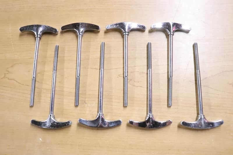 Ludwig USA 4 3/4" Chrome T Rods 8pk Vintage 1960's -70's image 1