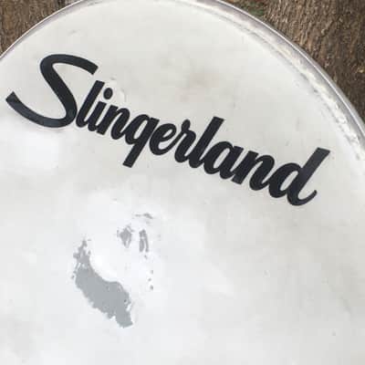 Vintage Slingerland Kick Bass Drum Batter Head 20” USA Script Logo Coated 1960s! image 6