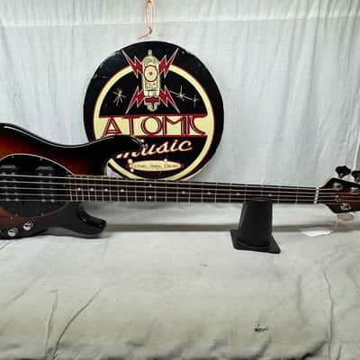 Ernie Ball Music Man USA Sterling 5 HH 5-string Bass with Case 2014 - Vintage Sunburst image 2