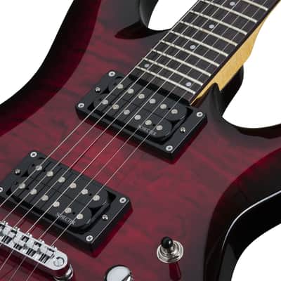 Schecter C-6 Plus Electric Guitar See-Thru Cherry Burst image 24