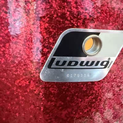 Ludwig Late 80's Early 90's - Red Sparkle USA 11x12 & 12x13 image 3