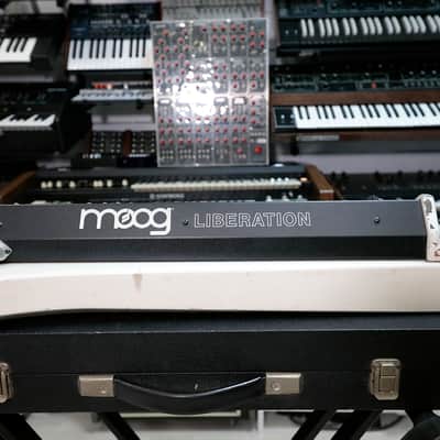 Moog Liberation white, from spanish 70's band Asfalto, signed by Bob Moog + original manuals + original case image 13