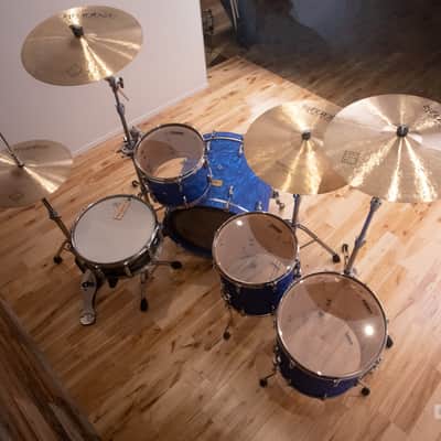 PEARL MASTERS MMX 4 PIECE CHAD SMITH LIMITED EDITION DRUM KIT, PEACOCK SWIRL (PRE-LOVED) image 5