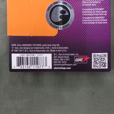 Elixir 11077 Nanoweb 80/20 Bronze Acoustic Guitar Strings - Light/Medium (12-56) image 3