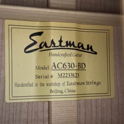 Eastman AC630-BD Jumbo Acoustic Guitar in Blonde w/ Hard Case & Free Pro Setup image 18