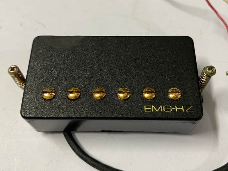 EMG USA HZ H1A G passive bridge humbucker 13.14k 49.2mm spacing – Gold poles image 1