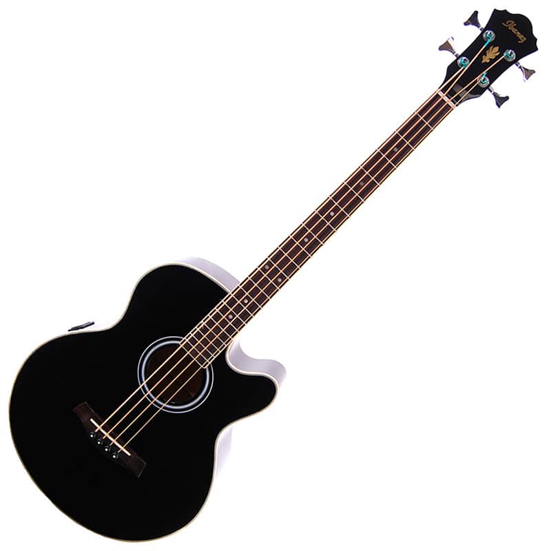 Ibanez AEB5E Acoustic Electric Bass Guitar - Black image 1