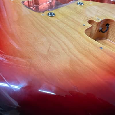 Warmoth Jazzmaster body 2018 Black /red/yellow burst image 7