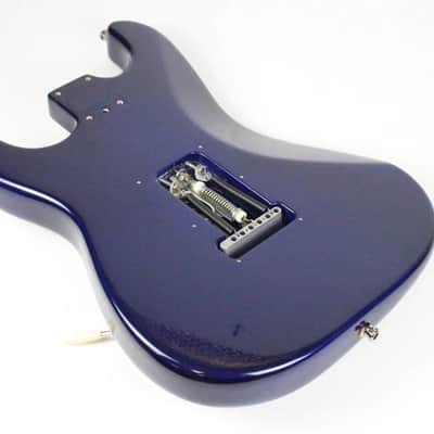1992 Vintage Fender Stratocaster Plus Deluxe Midnight Blue BODY w/Original Bridge 1990s USA Strat image 11