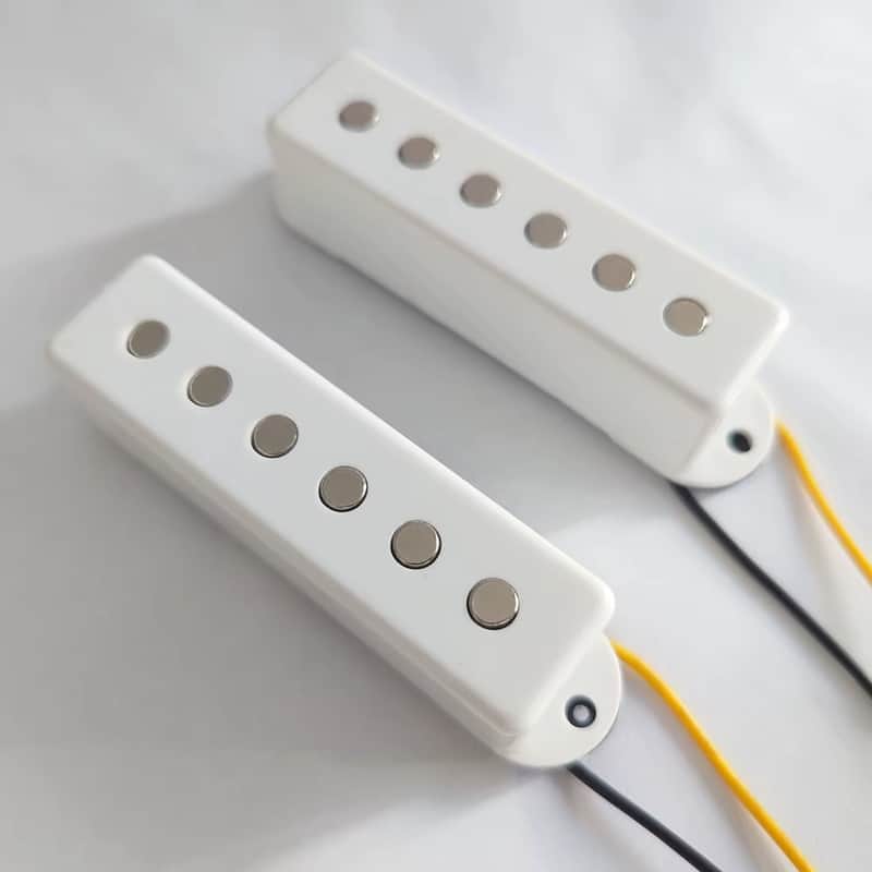 White Guitar Single Coil Jaguar Style Pickups Set image 1